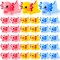 30-Pack Axolotl Rubber Ducks – Squeaky Toys for Kids, Party Favors, Pool Decor, Stress Relief, and Creative Gift Ideas (Pink, Yellow, Blue)